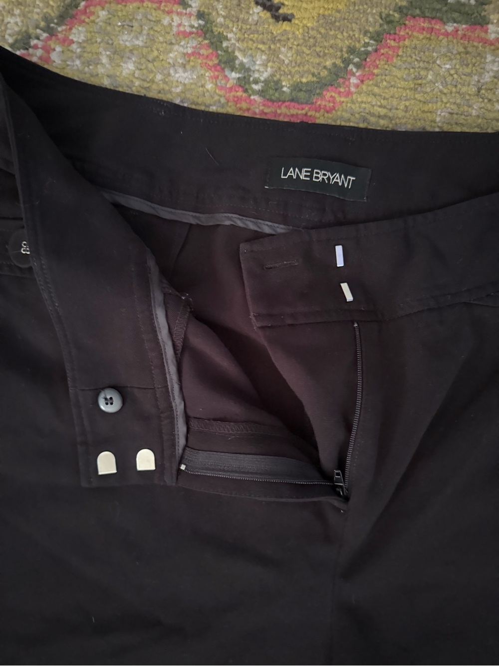 Lane Bryant 18 Black Challis Wide-Leg Pant with Hook Closure - Picture 2 of 6